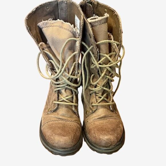 Vintage Y2K Roxy Seattle IV Lace-Up Boots with Side Pouches, Zippers. Size 6. - Picture 3 of 6